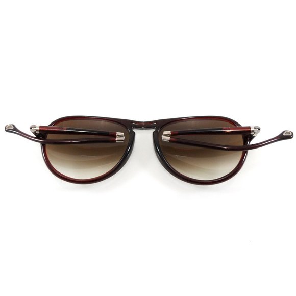 🎁FATHERS DAY ERMENEGILDO ZEGNA Foldable Aviator Gradient Brown Lens Sunglasses - Picture 7 of 16